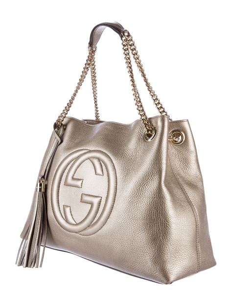 gucci soho shoulder chain|Gucci soho denim bag.